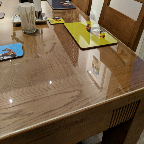 Plastic glass table deals top